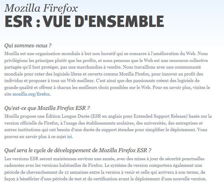 Firefox ESR de Mozilla - Téléchargez la version entreprise de ...