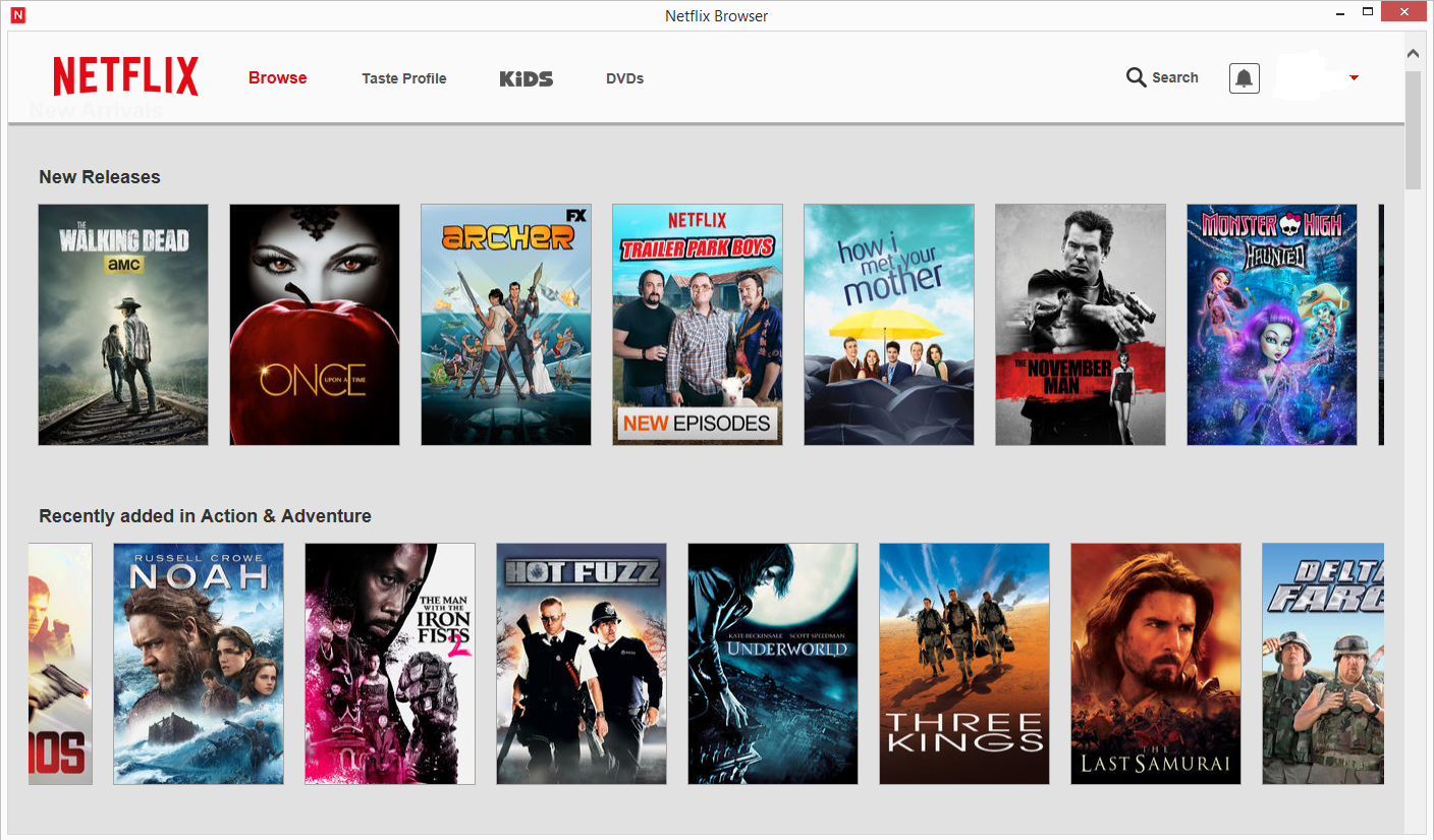 Télécharger Netflix Browser pour visionner vos films et séries Netflix